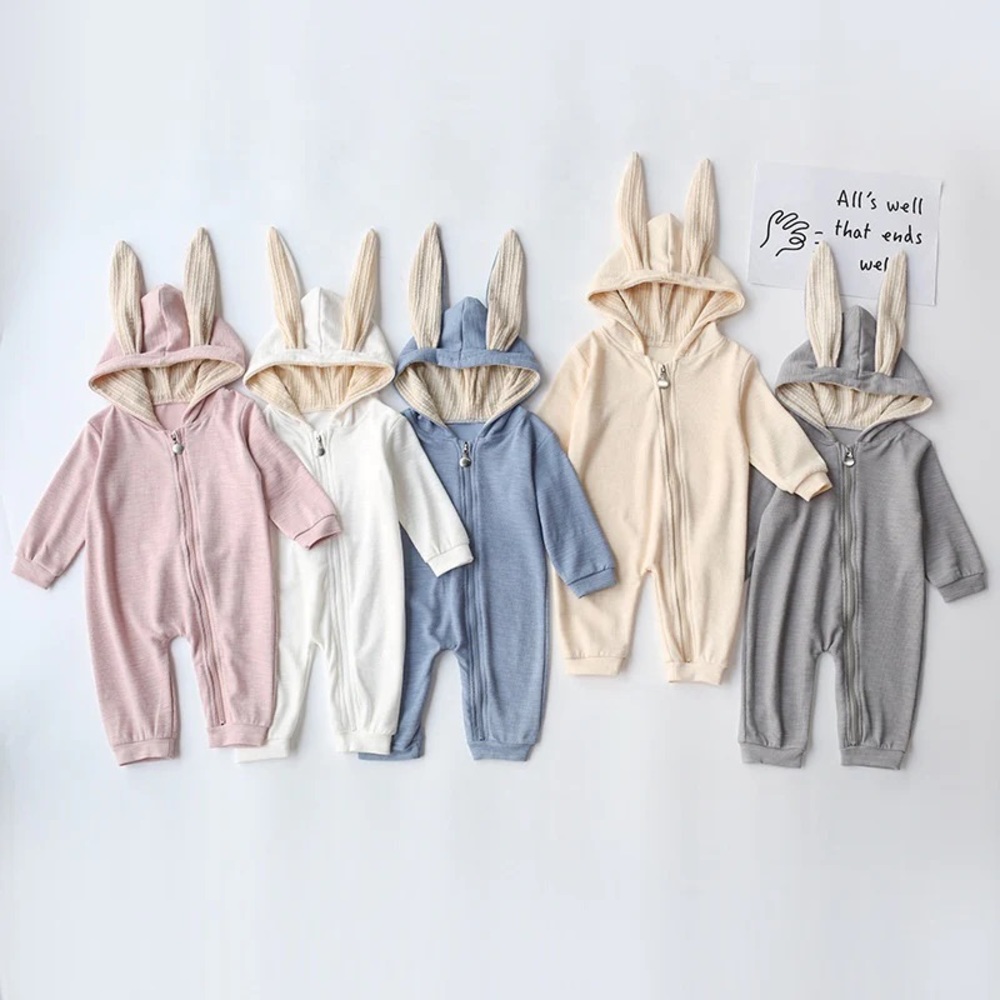 NEW* Baby Bunny Romper, Bunny Ears Jumpsuit for Easter all colors